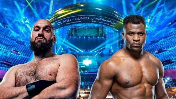 Cameroonian Francis Ngannou will face WBC heavyweight champion Tyson Fury in the boxing ring in Saudi Arabia on Saturday October 28. GETTY IMAGES.